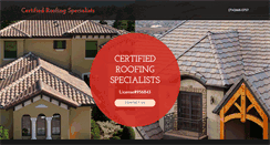 Desktop Screenshot of certifiedroofingspecialists.net