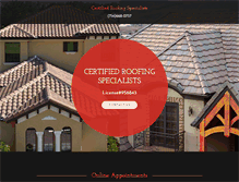 Tablet Screenshot of certifiedroofingspecialists.net